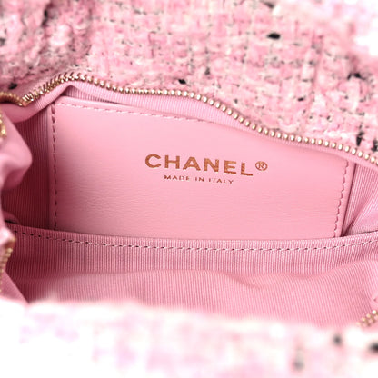 CC PINK PINK TWEED BOW BAG