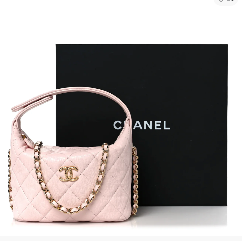 CC SHINY CAVIAR HOBO