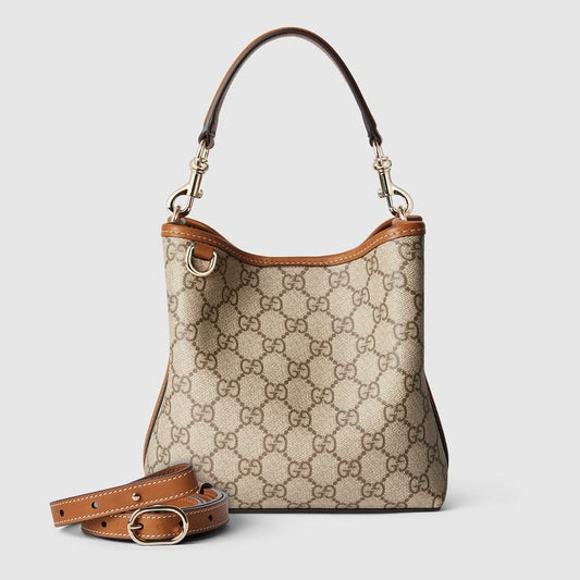 GG CANVAS SMALL BUCKET BAG